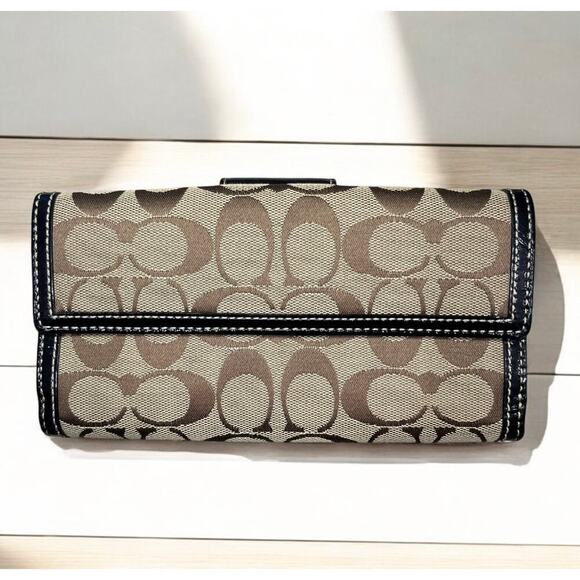 Y2K Coach F16566 Signature Jacquard North South Tote Bag & Wallet - Picture 8 of 15